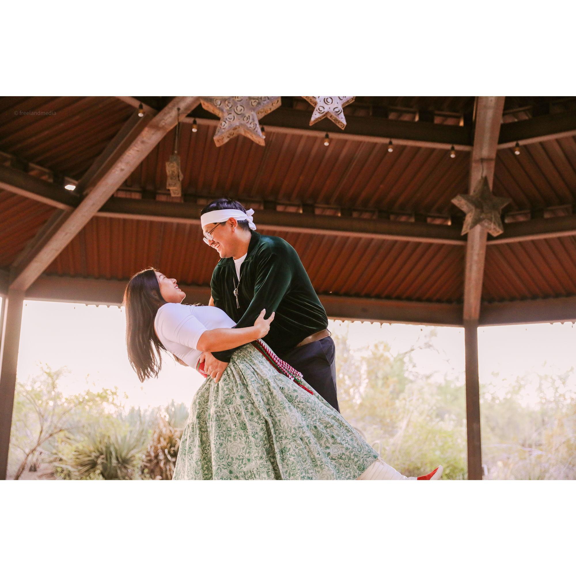 The rest of the photos are some of our favorites from our engagement shoot with traditional attire.