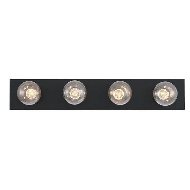 Westinghouse 6117600 Traditional Four-Light Indoor Vanity Light Fixture, Matte Black