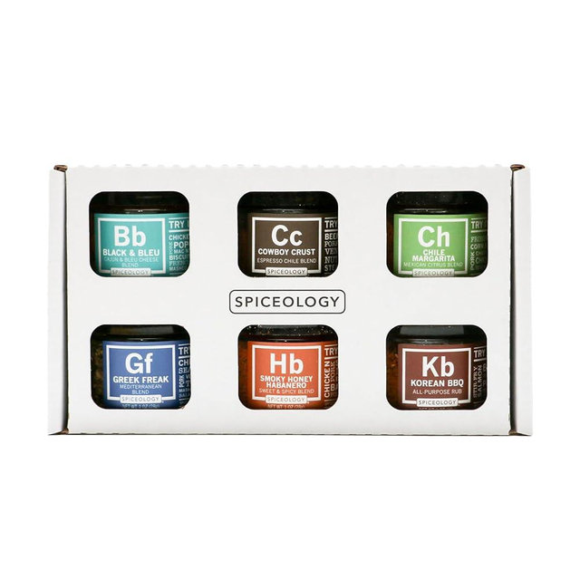 Spiceology - Signature Series - BBQ Seasoning Gift Set and Sampler Set - Flavors Included: Cajun, Mexican, Espresso, Greek, Spicy and Korean Spice Blends - Set of 6