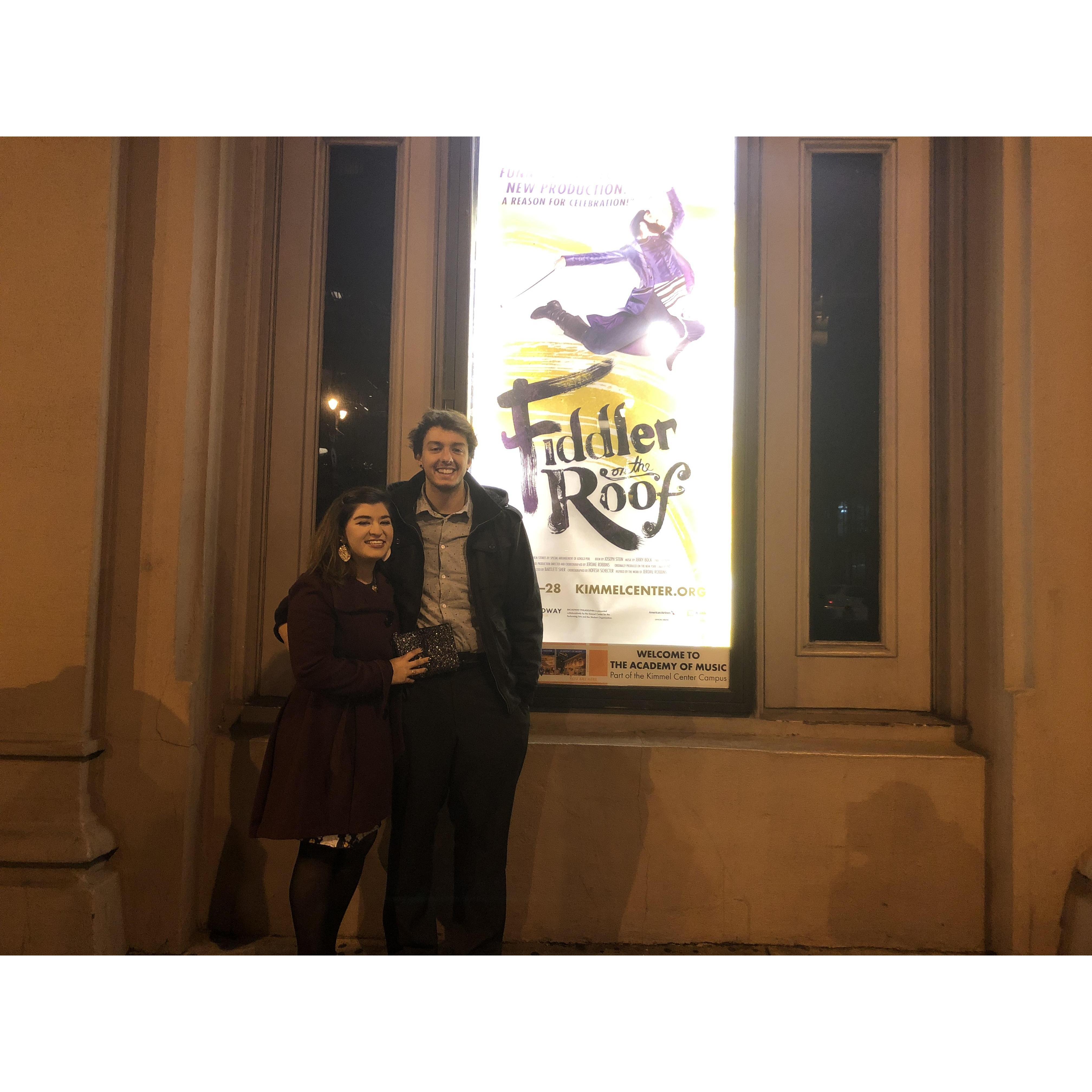 Enjoying the theater together and seeing Steven’s favorite show