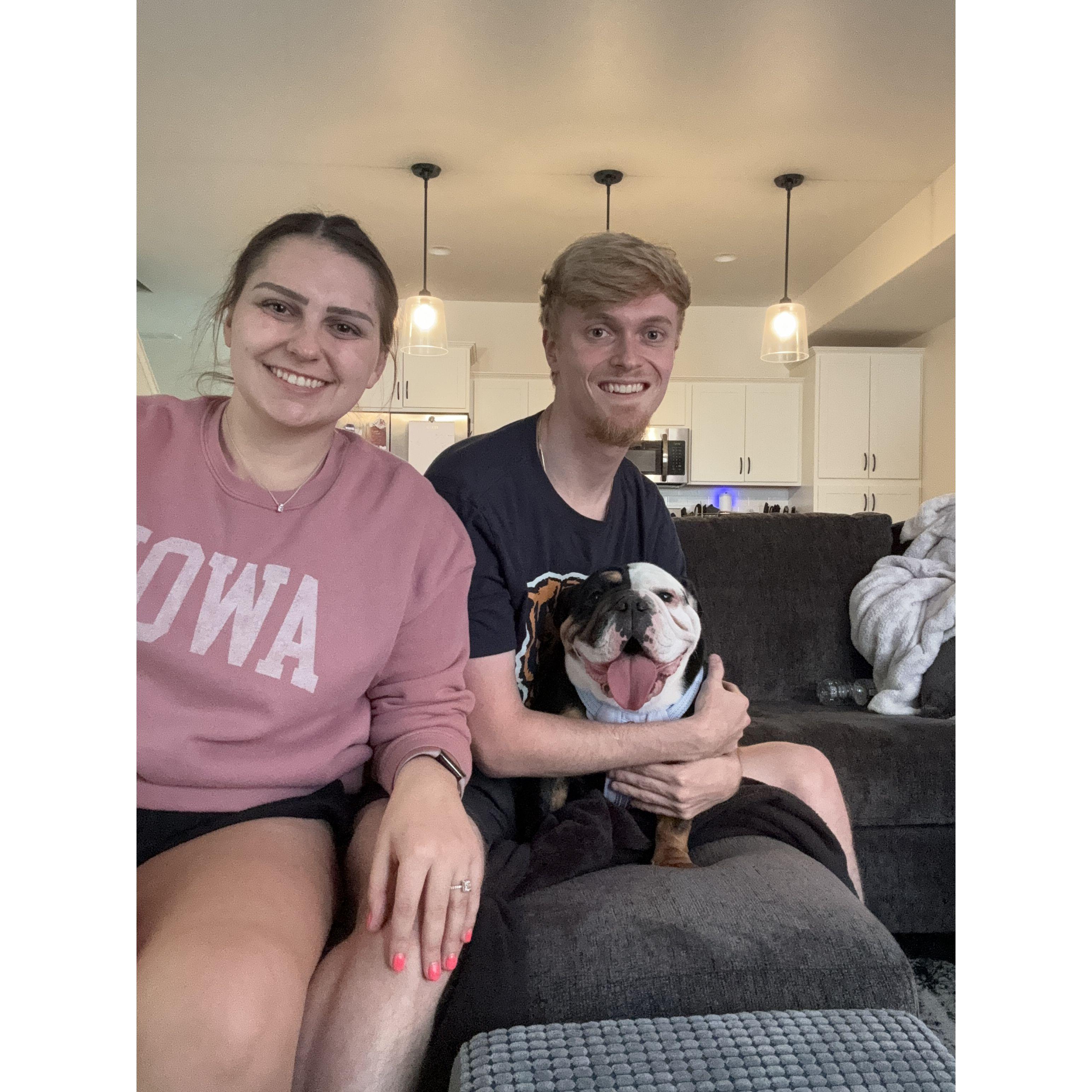 Our first picture with Millie