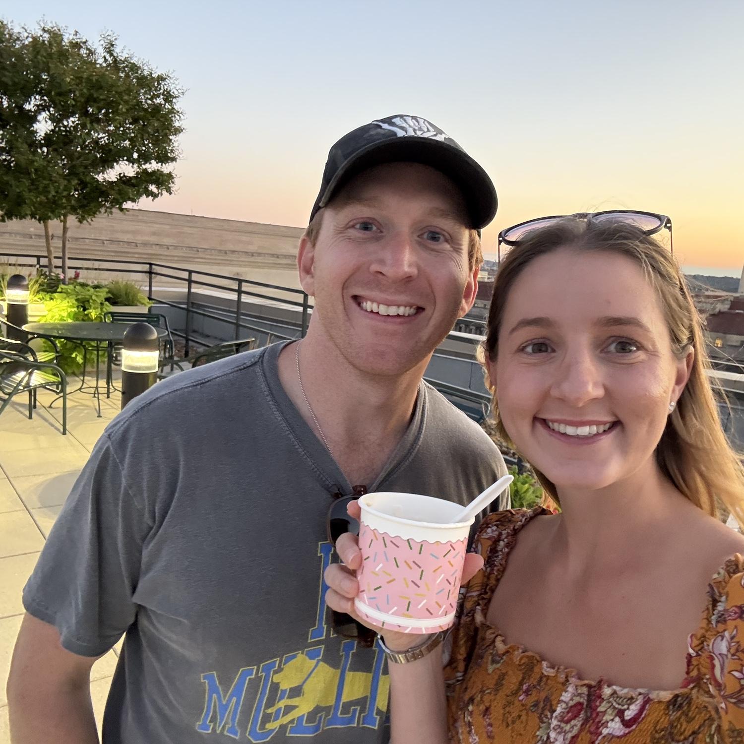 So begins the MD Era - Roof top ice cream social in Washington DC hosted by Lauren Larar !