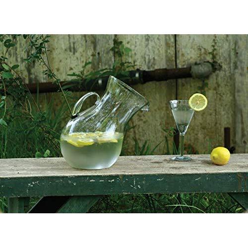 Kalalou Large Glass Tilted Pitcher, One Size, Green