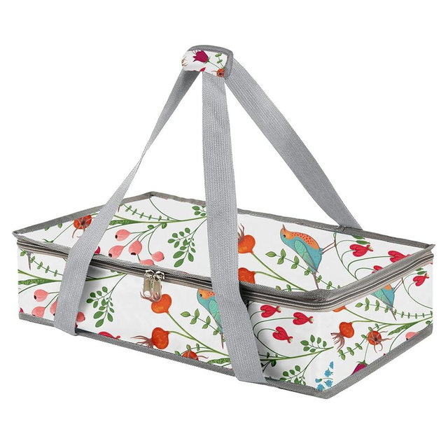 QEES Insulated Casserole Carriers for Hot or Cold Food,Casserole Dish Bag Carrying Case,Food Carrier Warmer Container Bag for Travel Picnic.Pioneer Woman Kitchen Stuff.Fits 9"x13" Baking Dish