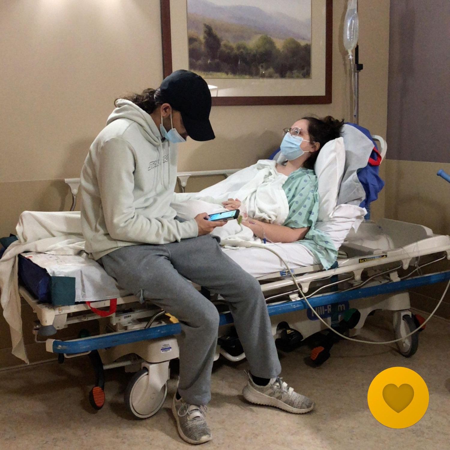 Mandeep helping me not freak out before surgery (: 08.23.2022