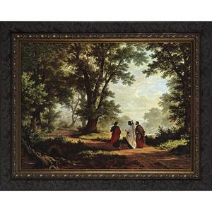 Road to Emmaus - Ornate Dark Framed Wall Art *18X24*