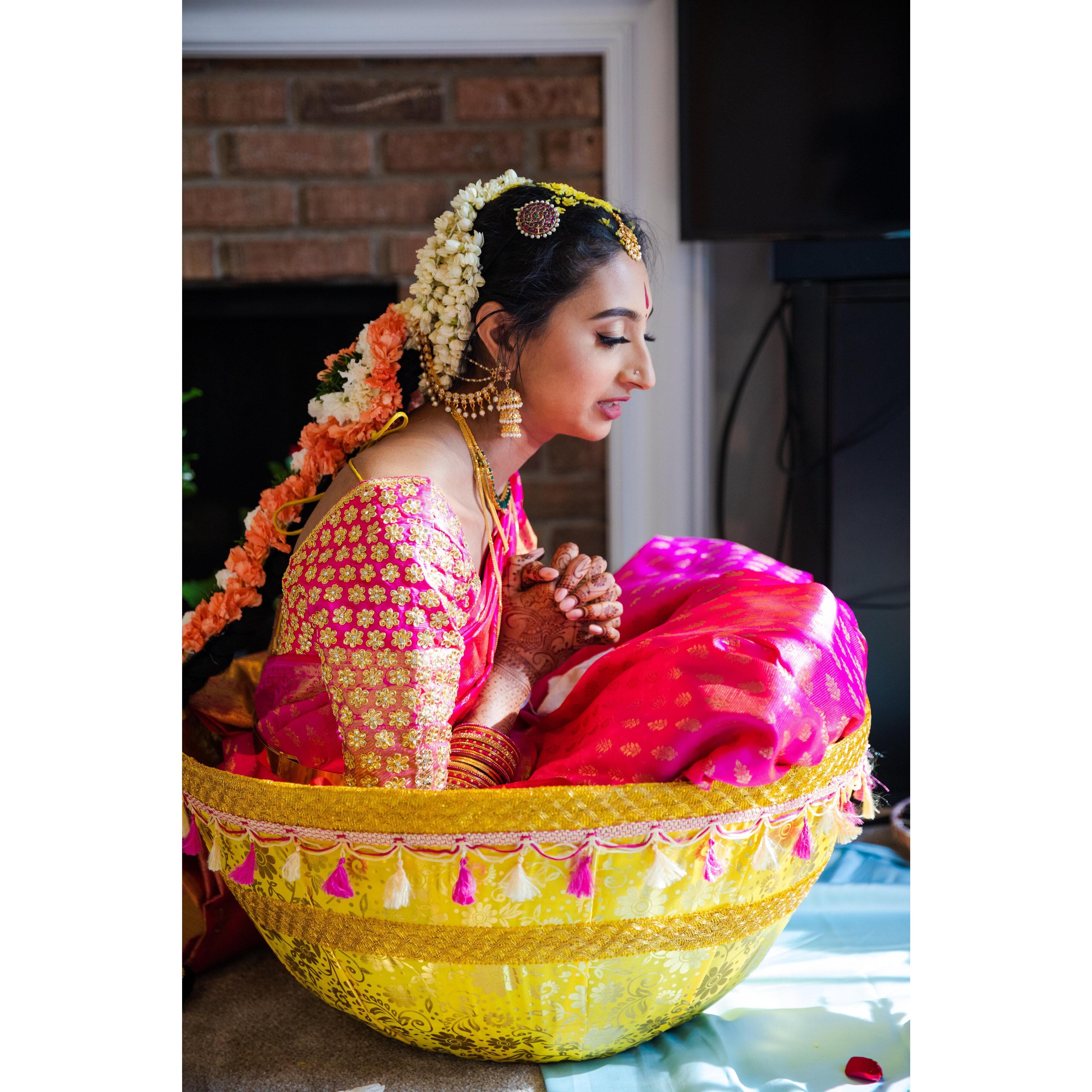 Annapurna conducting her Gauri Puja
