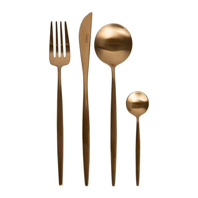 Moon Flatware Set - 24 Piece - Matt Copper