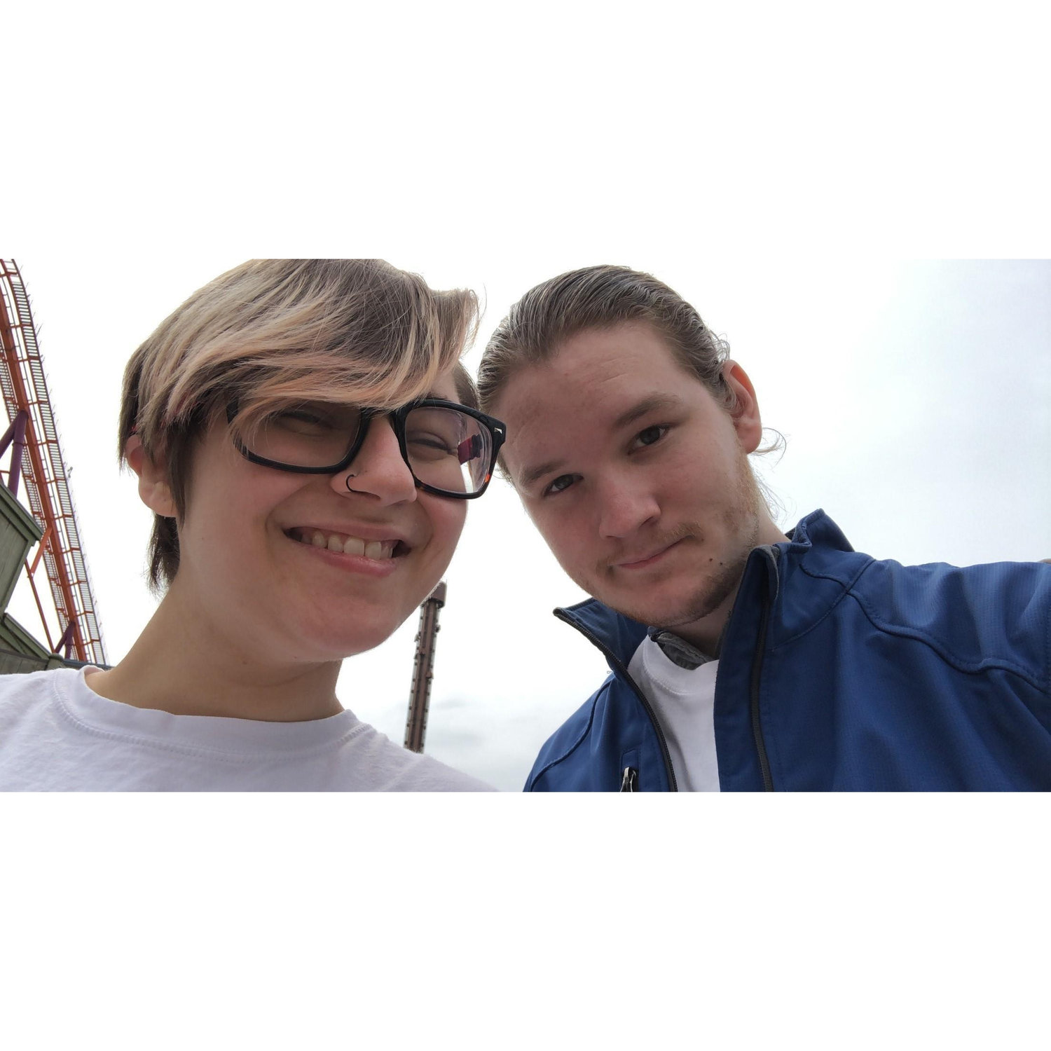 April, 2018 on one of our many trips to Six Flags!