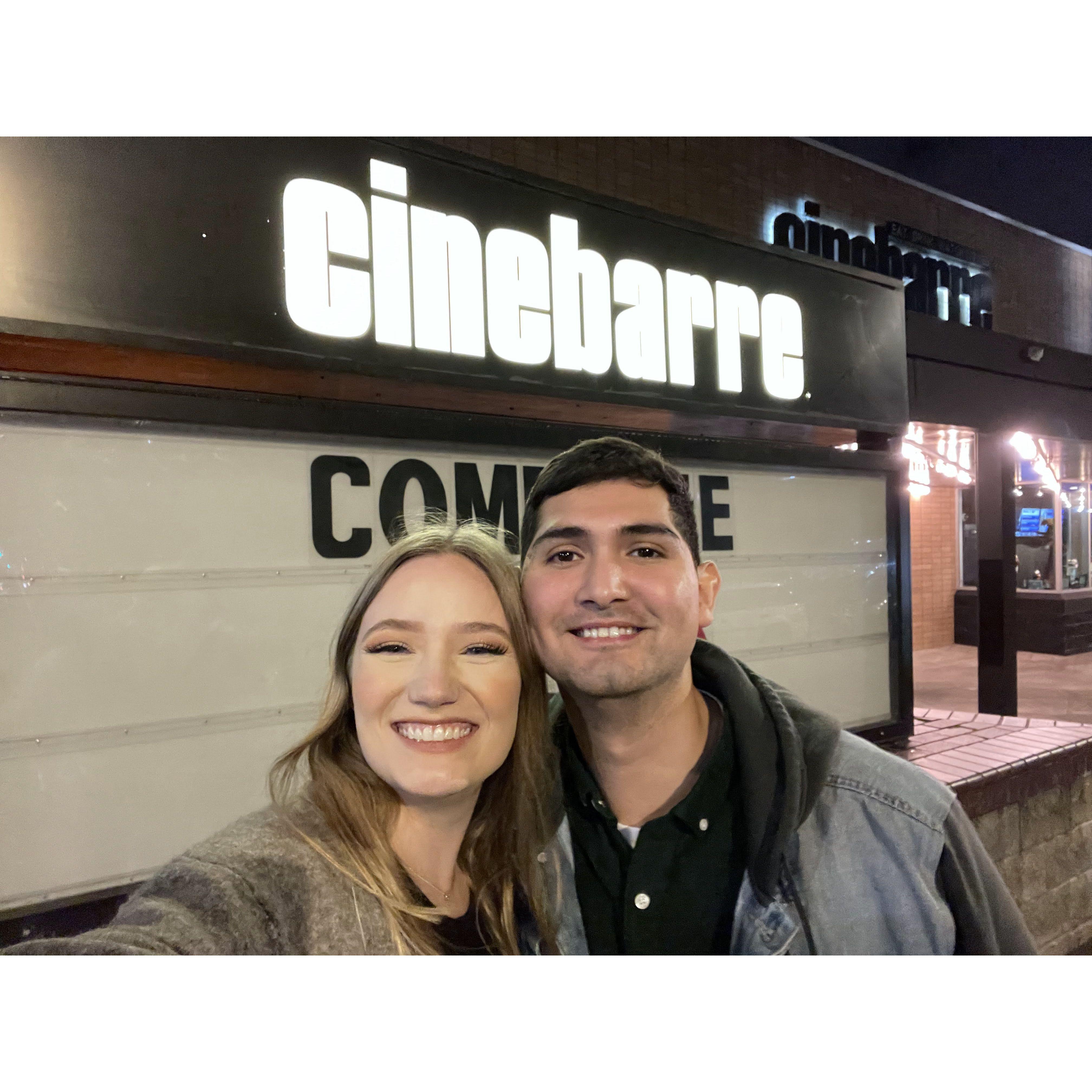 Revisiting our first-date spot for a movie 9 years later.