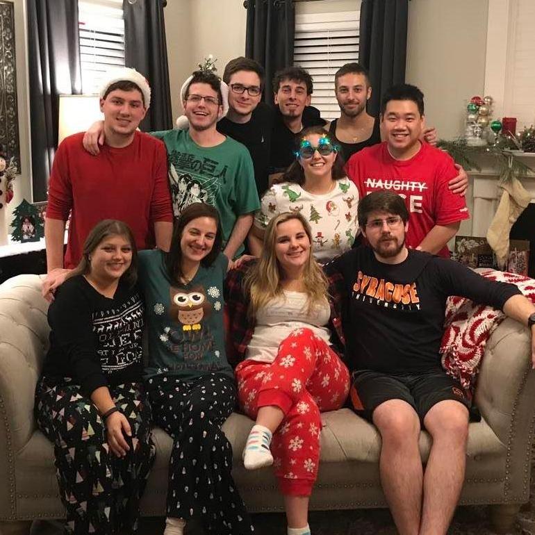 Group photo December 2017 - two months after we started dating.