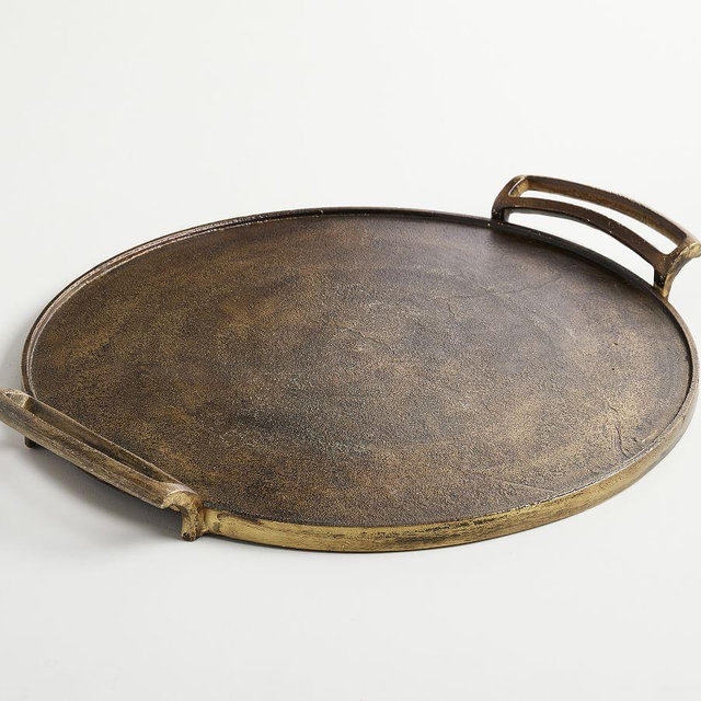 Rustic Gold Tray, Medium, Round