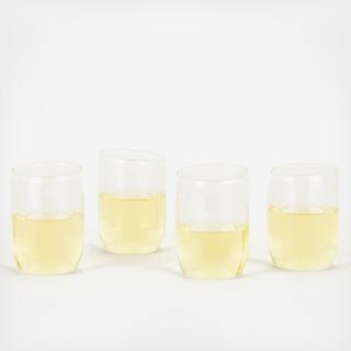 Boreal Glassware Stemless Wine Glass, Set of 4