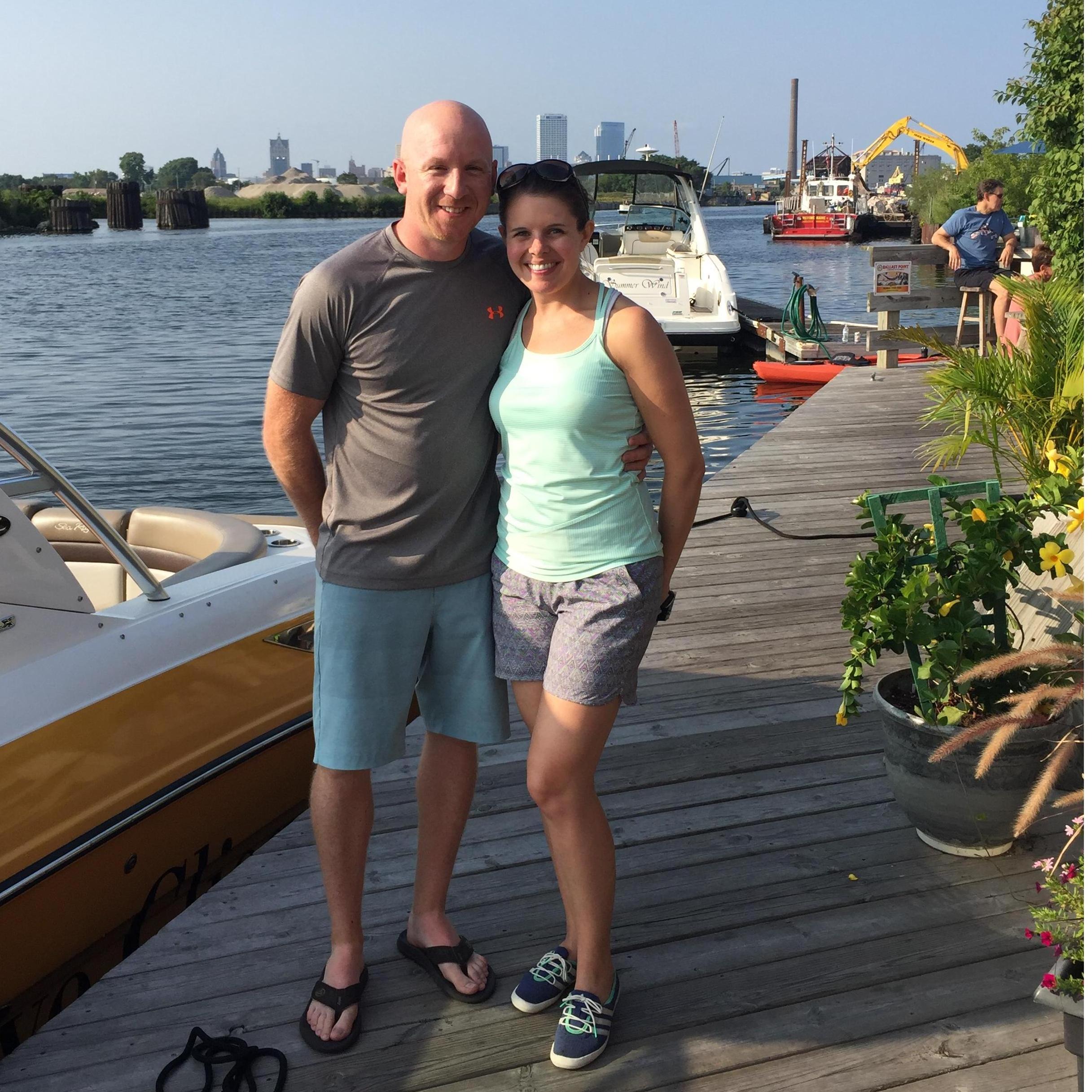 Barnacle Bud's after our first Milwaukee River kayak experience. August 2018