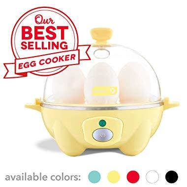 Dash Rapid Egg Cooker: 6 Egg Capacity Electric Egg Cooker for Hard Boiled Eggs, Poached Eggs, Scrambled Eggs, or Omelets with Auto Shut Off Feature - Yellow