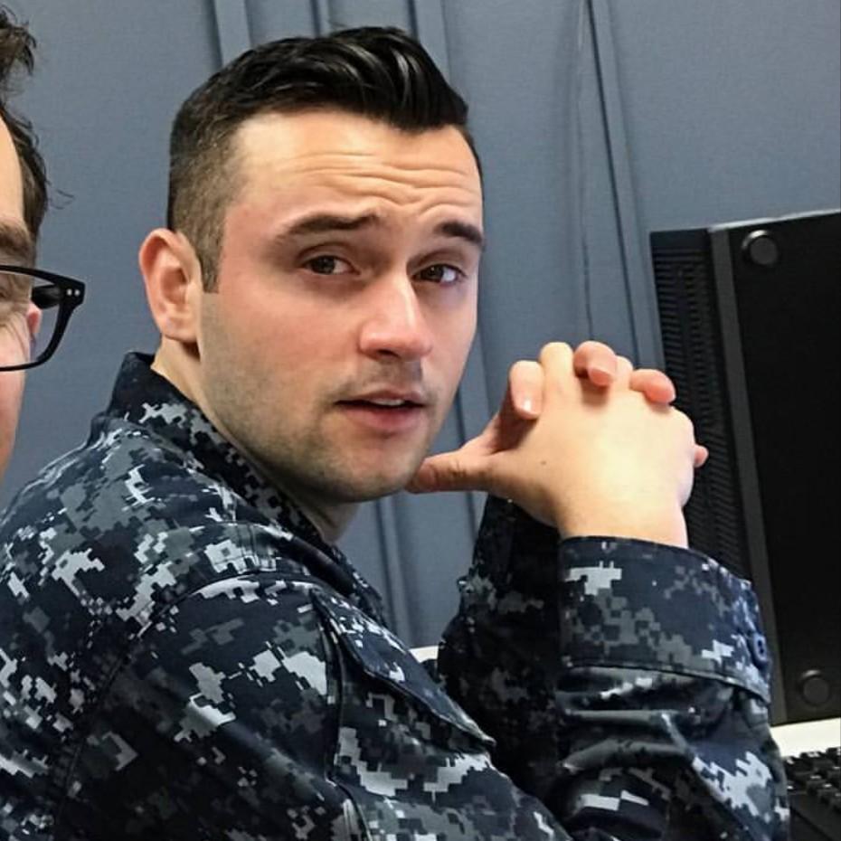 Chris in his Navy gear
