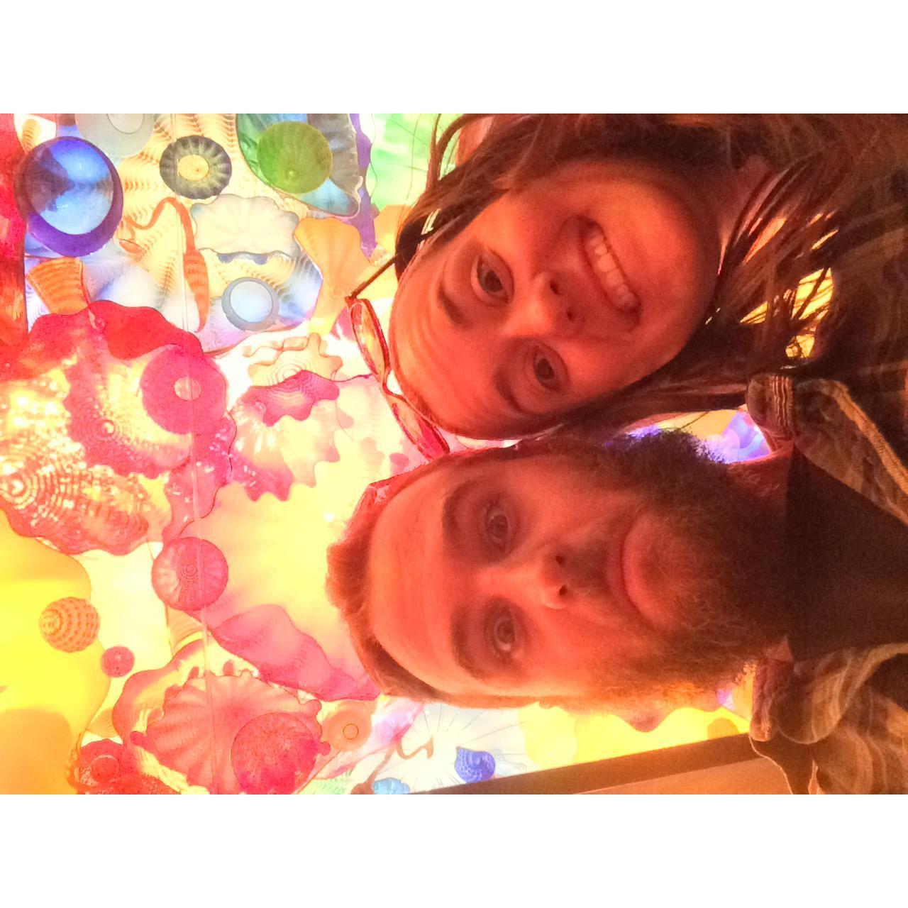 At the Chihuly glass exhibit in Seattle!