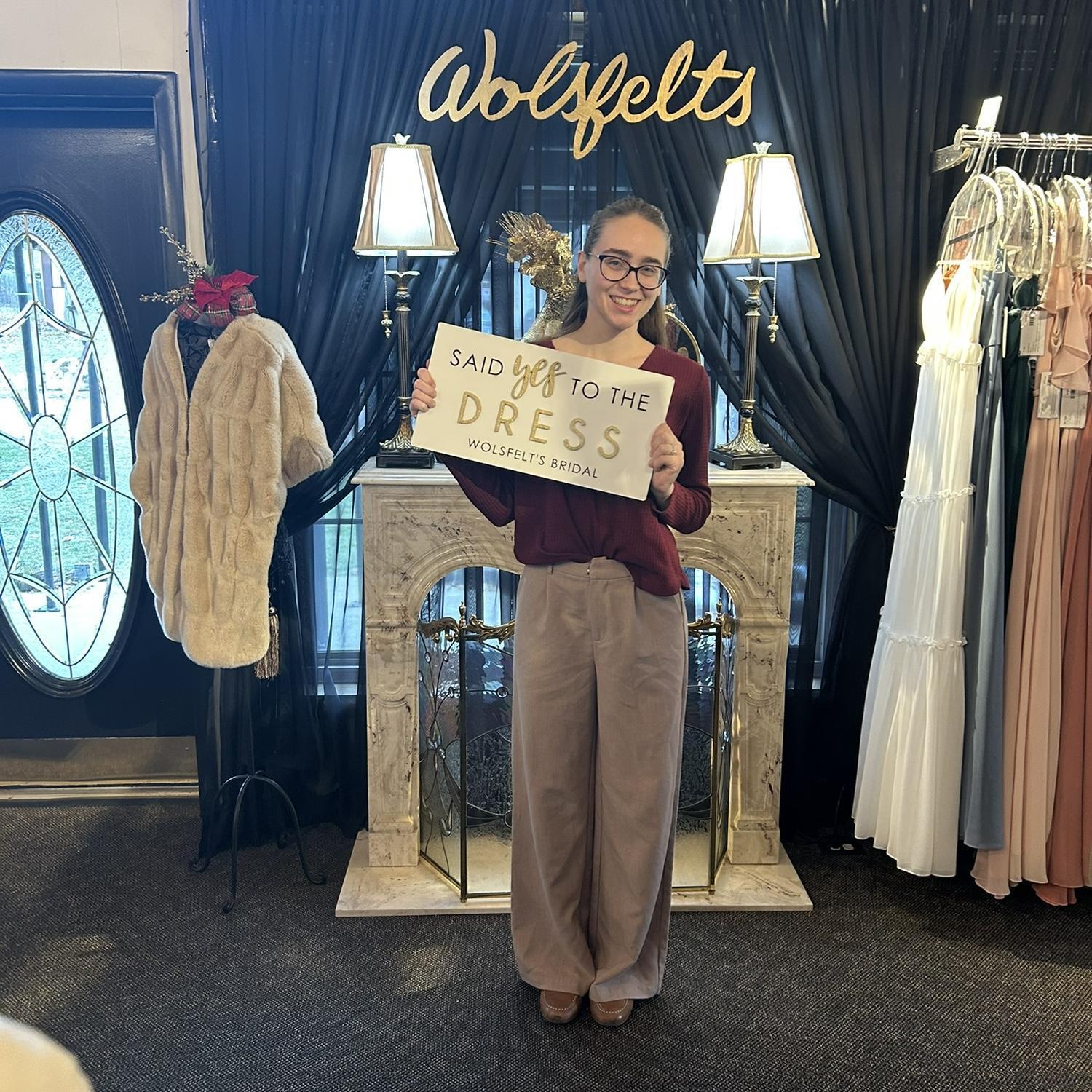 Kristen LOVES her dress! She can't wait to wear it!