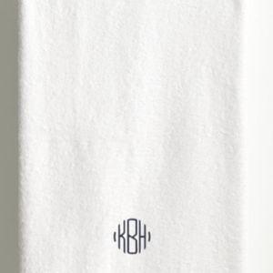 Monogrammed Signature Egyptian Cotton Bath Towel Set | Garnet Hill