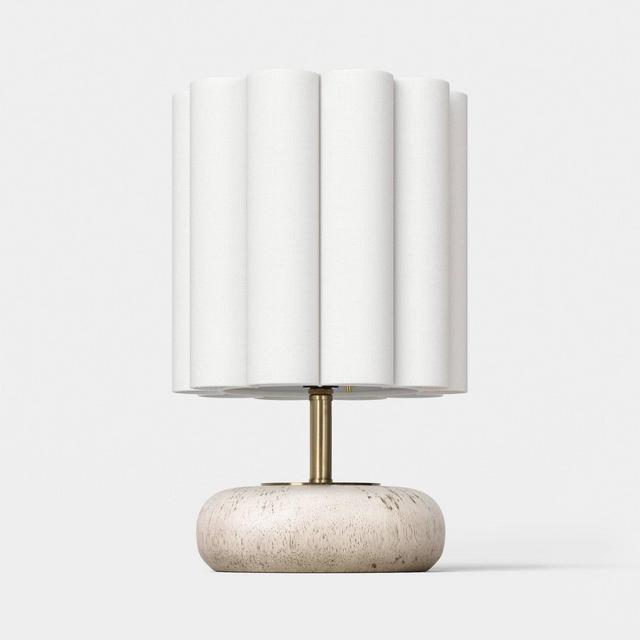 Mini Faux Wood Lamp White - Room Essentials™