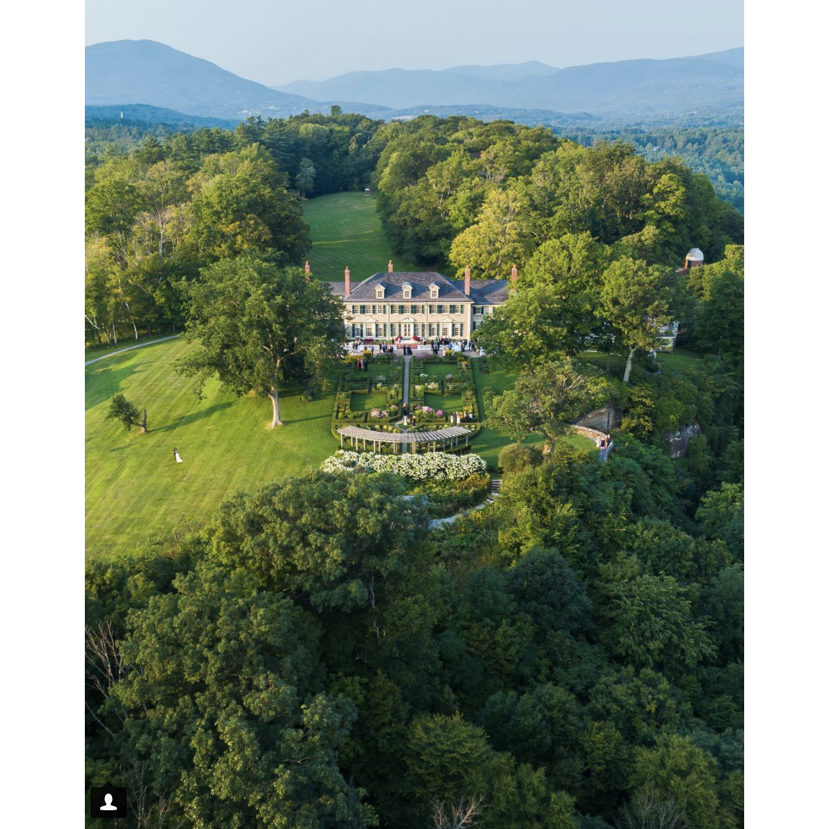 Aerial view of The Hildene.