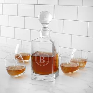 Personalized Tipsy Whiskey 5-Piece Decanter Set