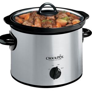 Crockpot - Crock-Pot 3-Quart Round Manual Slow Cooker, Stainless Steel (SCR300SS)