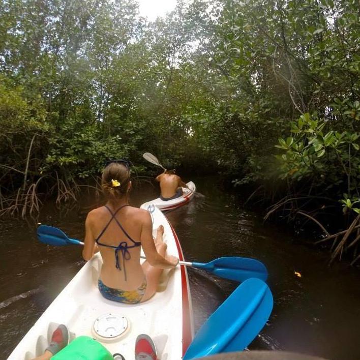 Another photo from our first week together in Bali in the spring of 2015 - kayaking in mangroves.