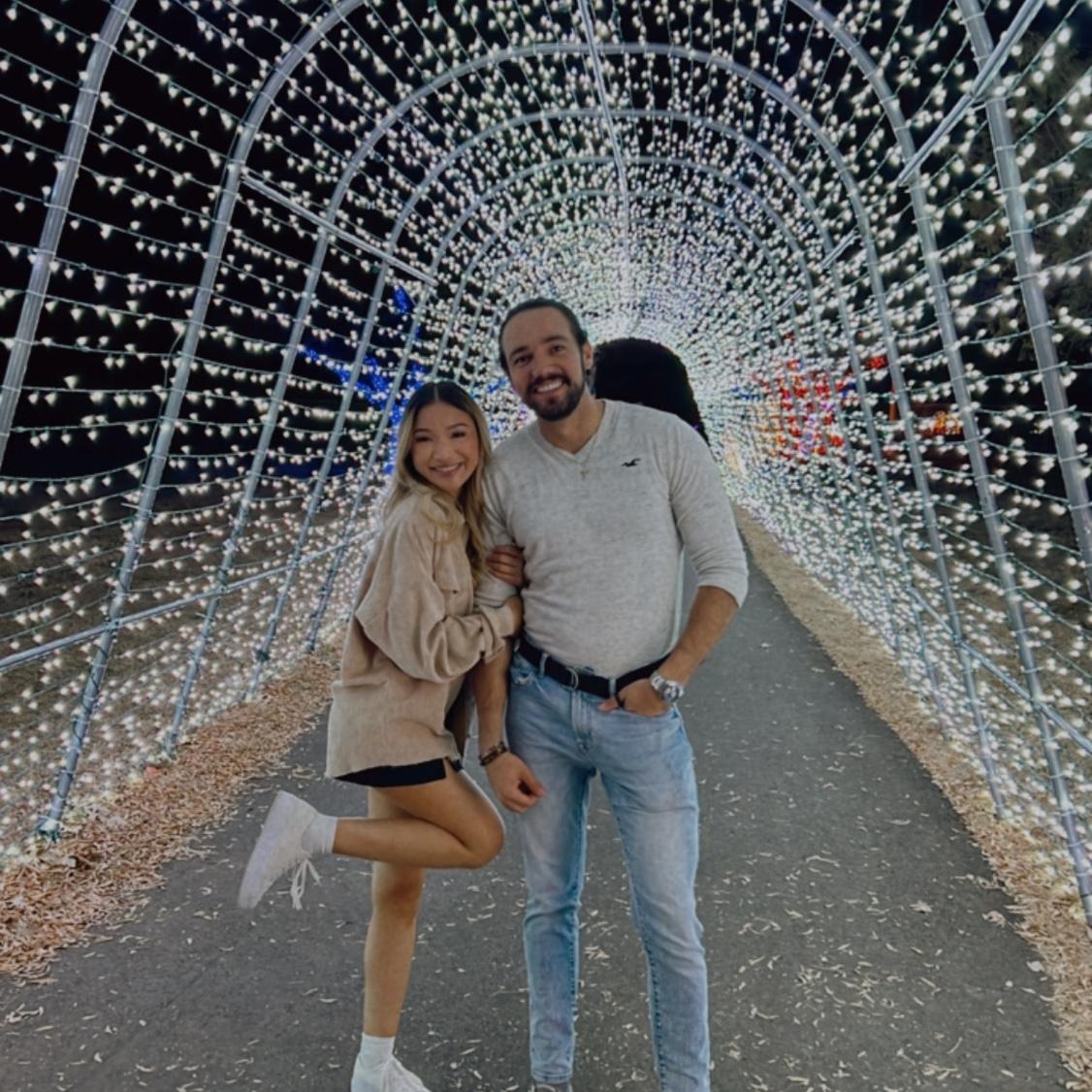 First time seeing Christmas lights together
