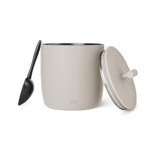 Simple Modern Vacuum Insulated Ice Bucket with Lid and Scoop | For Cocktail, Champagne, Wine, Beer, & Hosting | Stainless Steel 100oz Capacity for Large Parties | Rocks Collection | Almond Birch