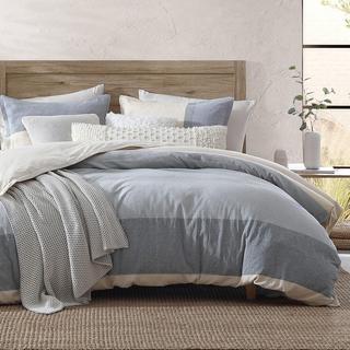 Pure Recycled Colorblock 3-Piece Duvet Set