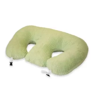 Twin Z Pillow® for Nursing with Green Slipcover