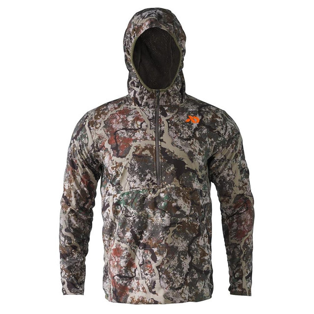 First Lite Men's Navigator Hunting Hoody - Multi-Season Mid Layer Softshell for Backcountry and Stand Hunting