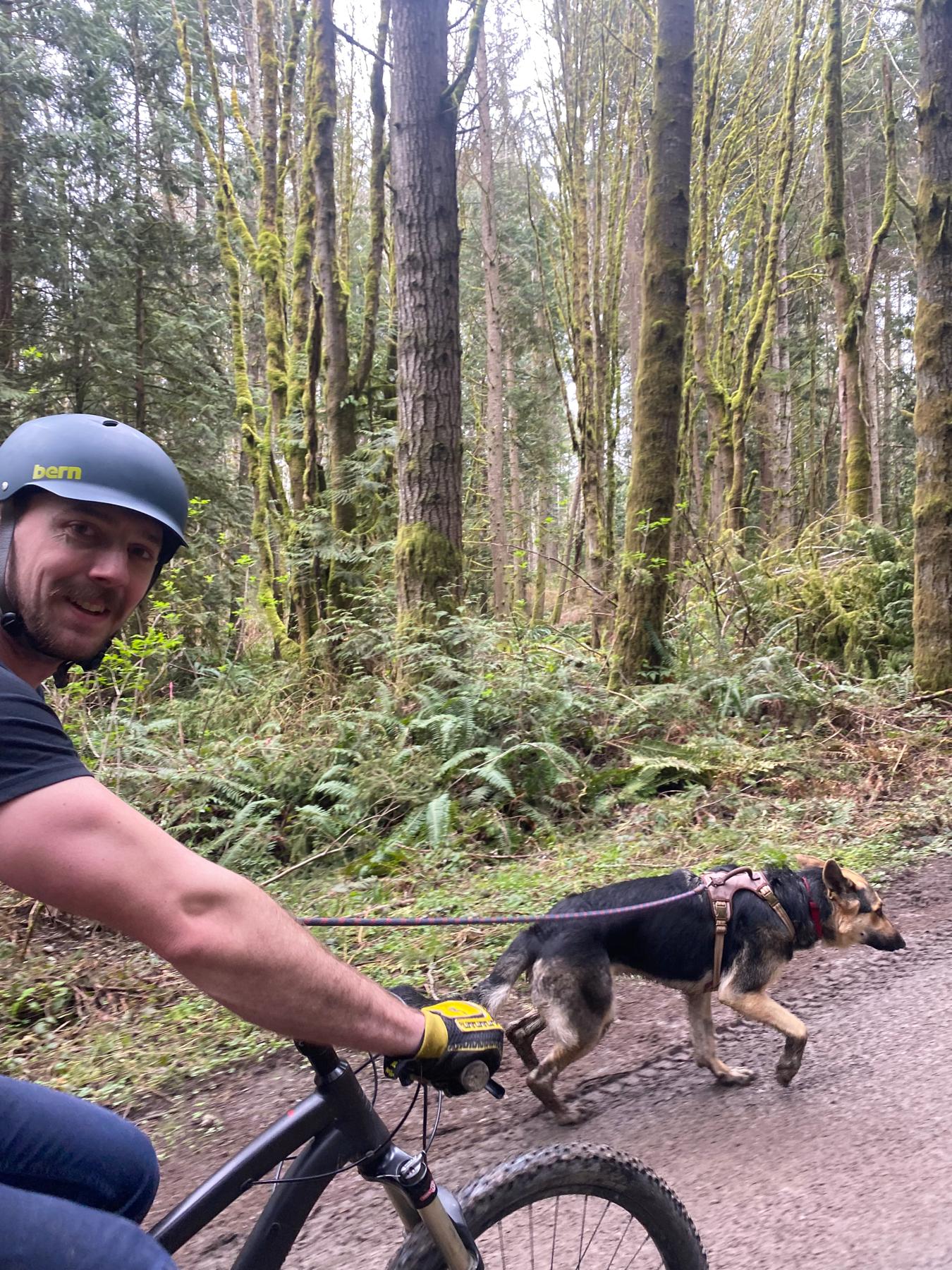Mountain biking on the Washington peninsula after the first I love you was said 🥰