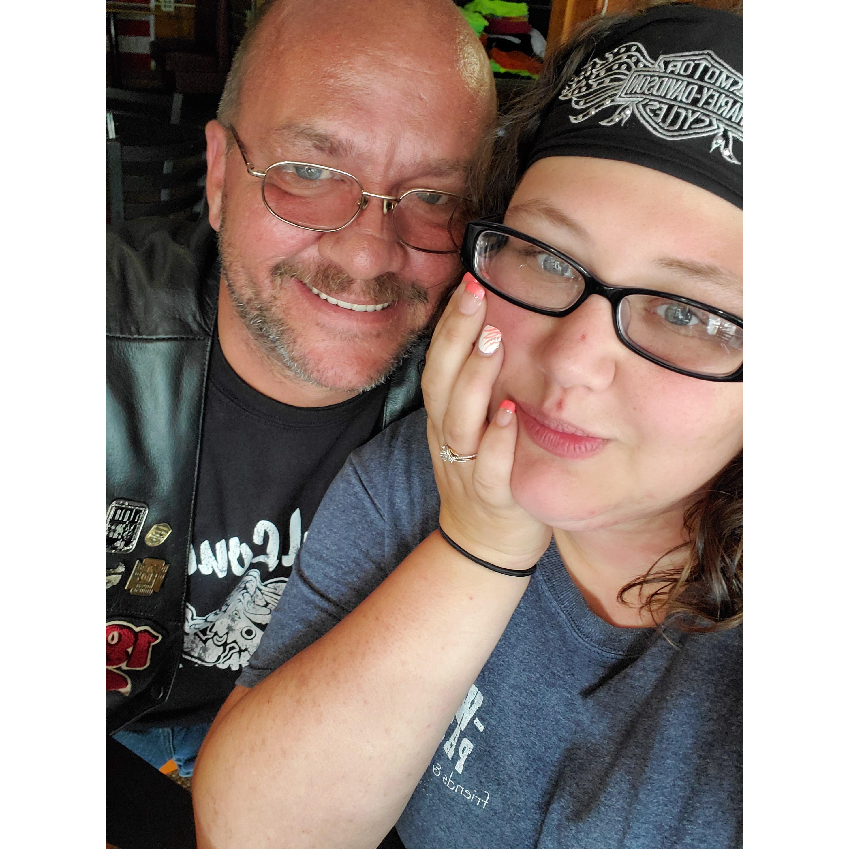 our fist engagement pic sat. august 24, 2019