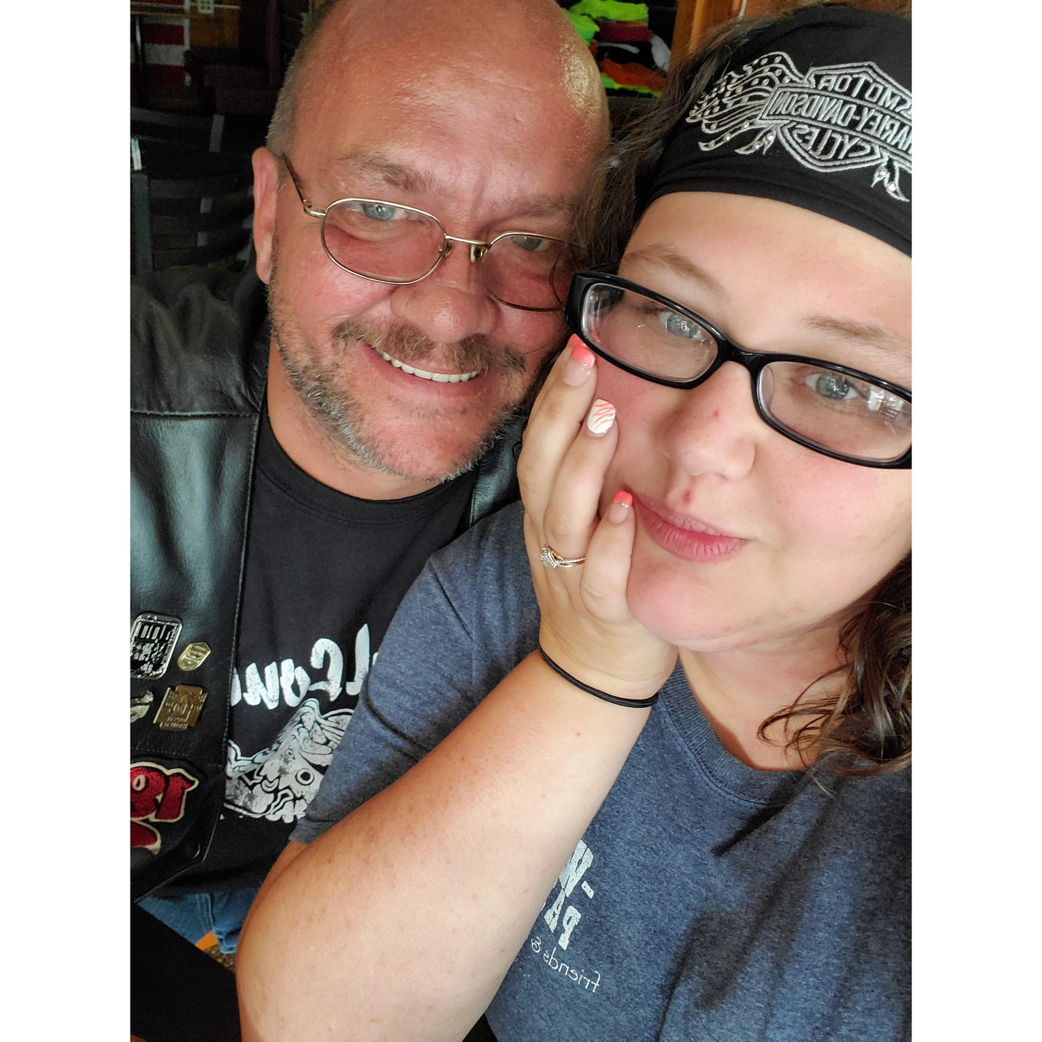 our fist engagement pic sat. august 24, 2019