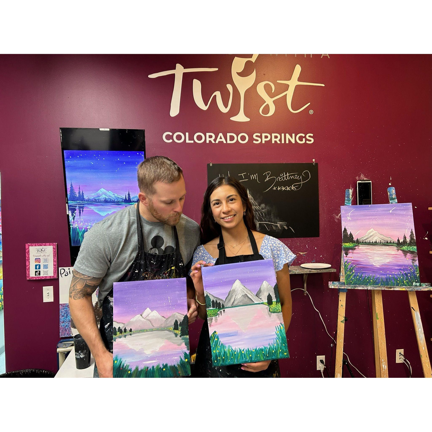 On our first paint with a twist date night.
