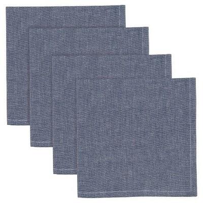 GRAY - Chambray 100% Cotton Napkin Set of Four