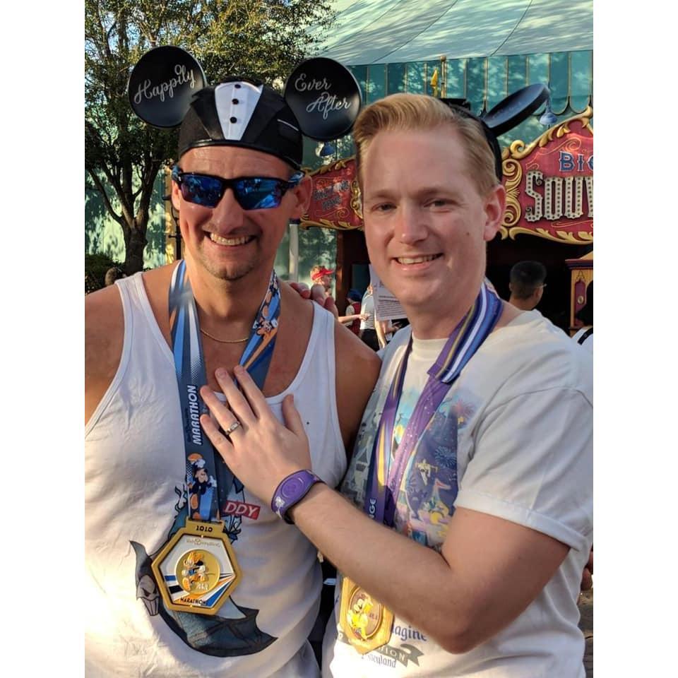 Immediately post-engagement on the Dumbo ride in Disney World.