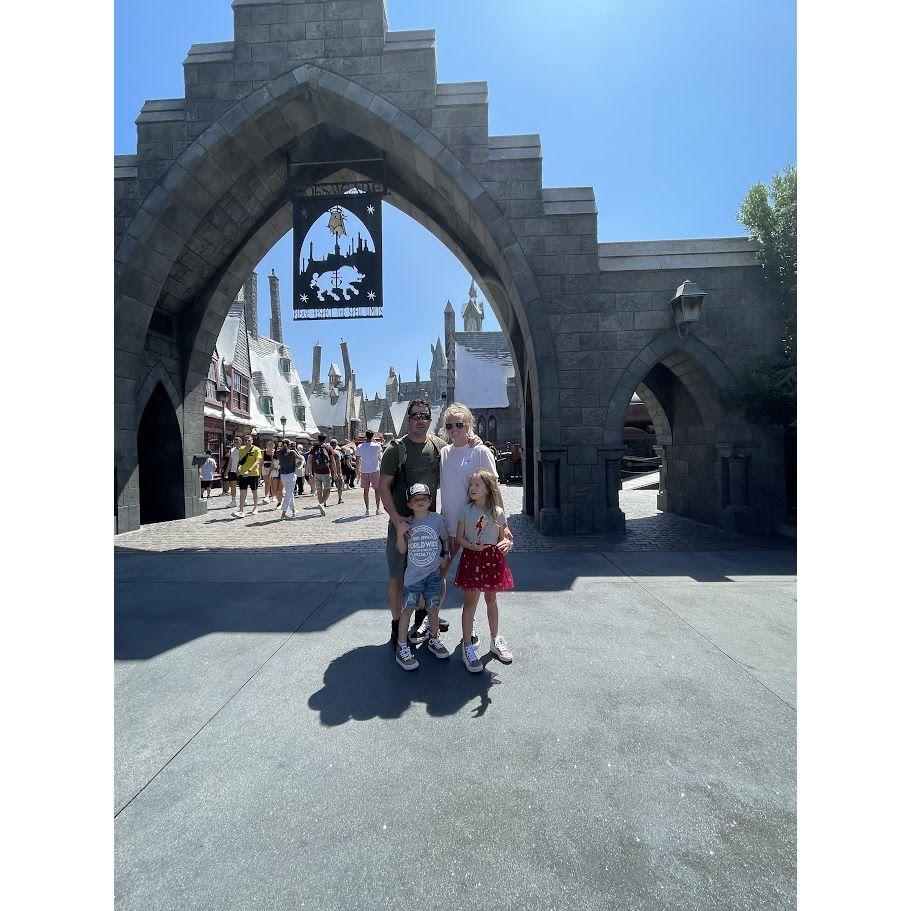 Us with the kids at HP World - Hollywood.