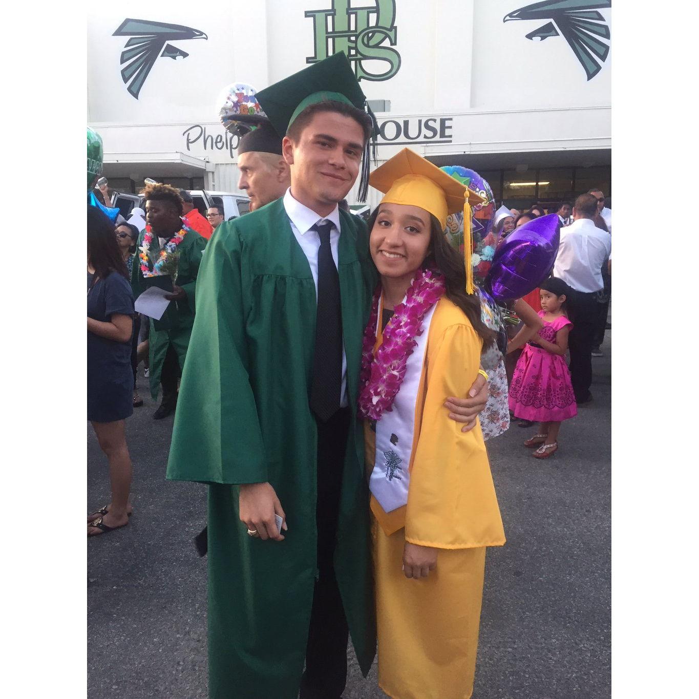 We graduated from high school
