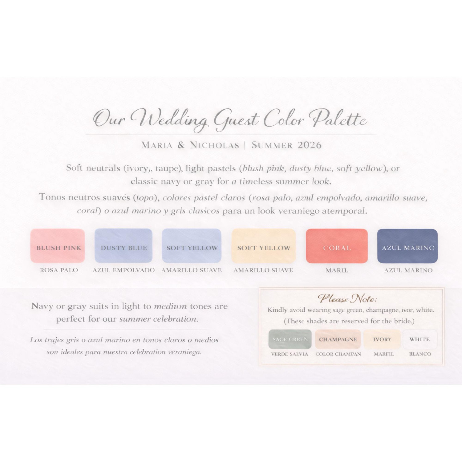 Guest Color Palette (Paleta de Colores para invitados)
