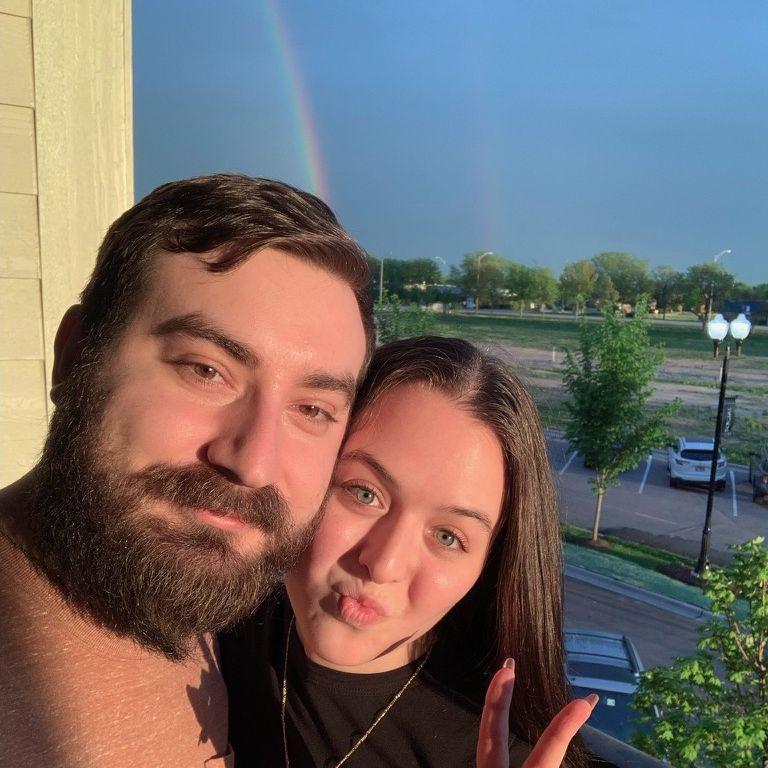 First rainbow in our first apartment together