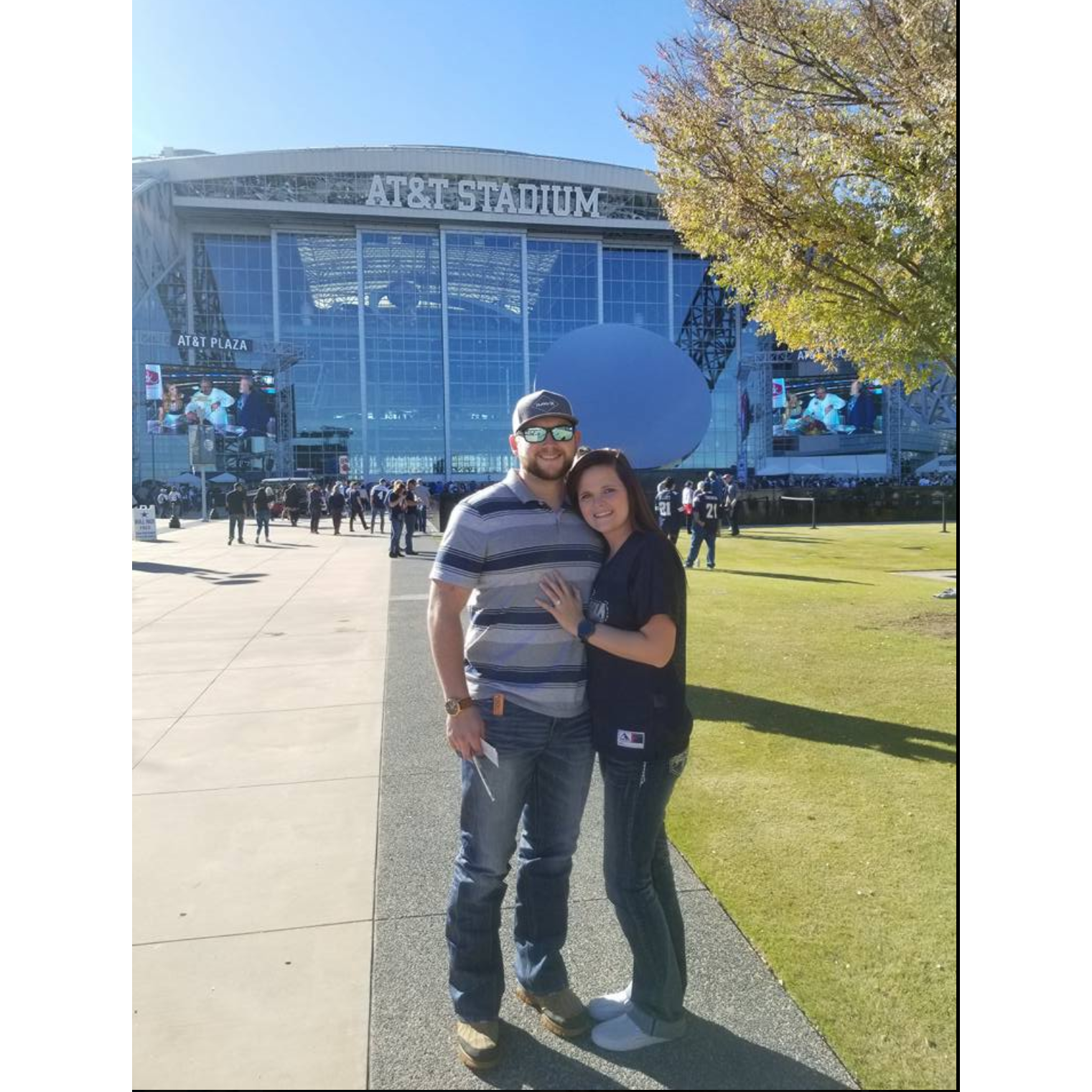 Dallas Cowboys game as part of my engagement. Thanksgiving day 2017