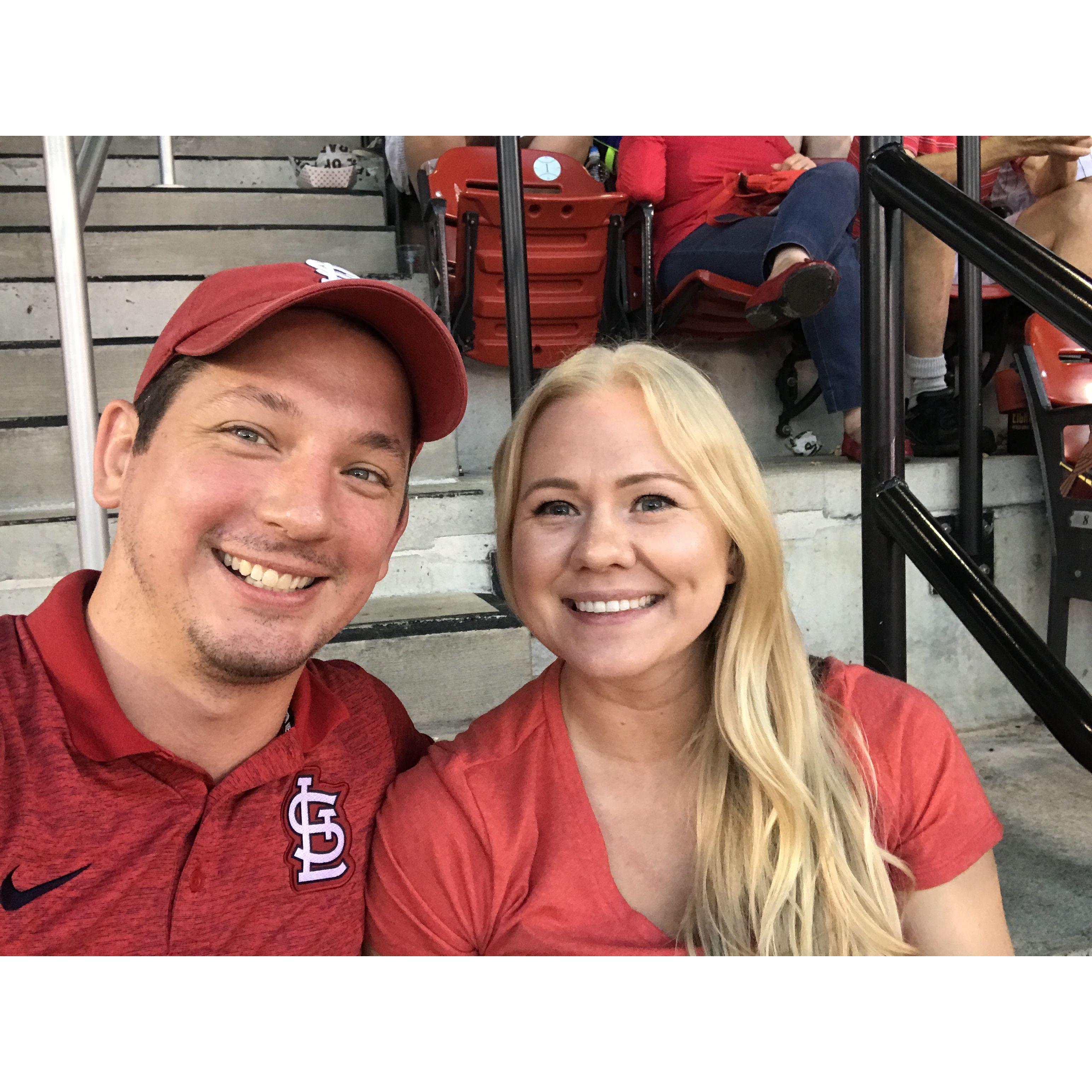 Our first Cardinals game together in 2017