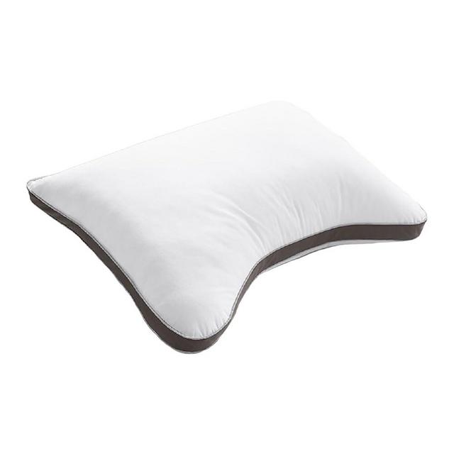 Sleep Number PlushComfort Bed Pillow Curved (Standard) - for Side & Back Sleepers, Contouring - Down Alternative, Brushed Cotton, Soft Support, Hotel Quality