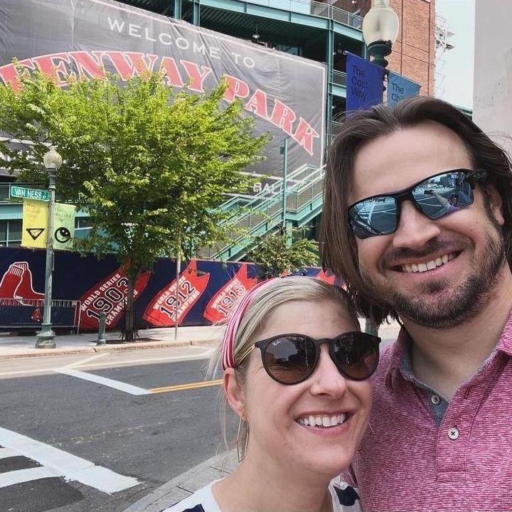 Fenway Park! Visiting Boston, where we both went to college. Go Red Sox!