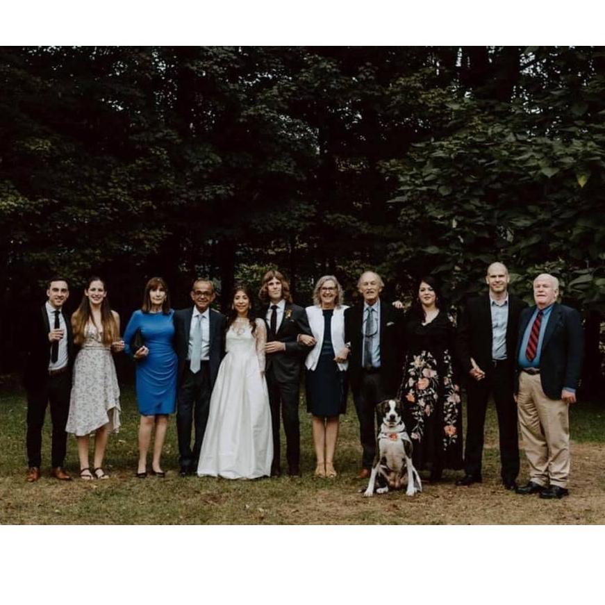 Brendan's side of the family at Tracy and Evan's Wedding, 2018.