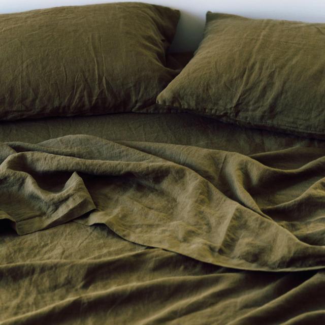 Linen Sheet Sheet | Olive