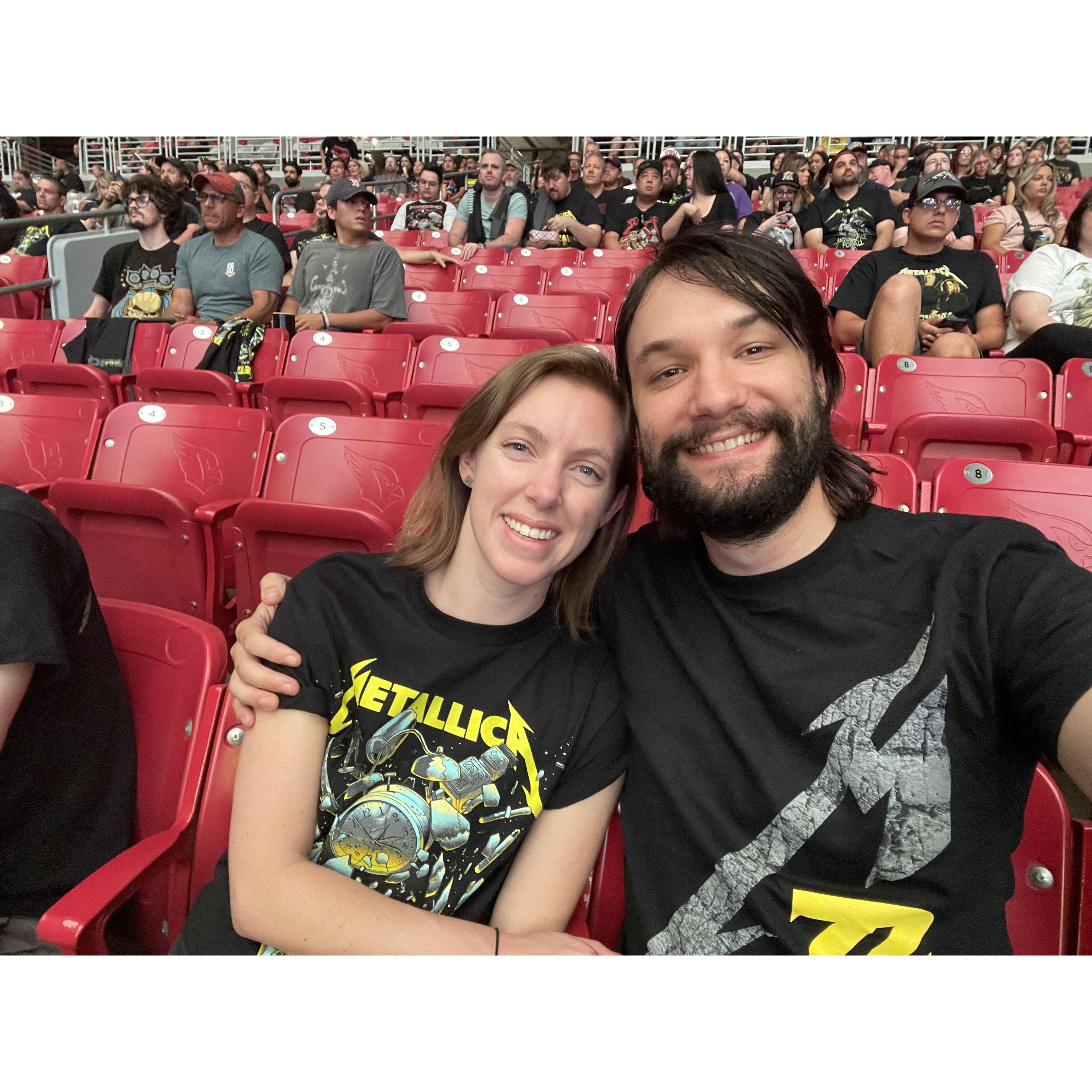 Metallica concert with Rebecca's family